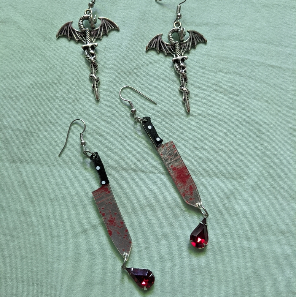Goth inspired earrings